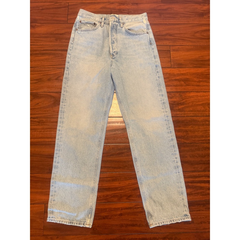 AGOLDE Los Angeles Light Wash High Rise Baggy Straight Leg Jeans Size 26